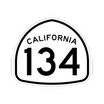 California 134 1957 (California) (Road Sign) STICKER Vinyl Kiss-Cut Decal 2 Inch White - The Sticker Space