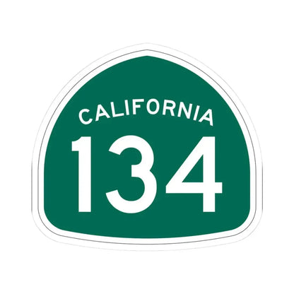 California 134 (California) (Road Sign) STICKER Vinyl Kiss-Cut Decal 3 Inch White - The Sticker Space