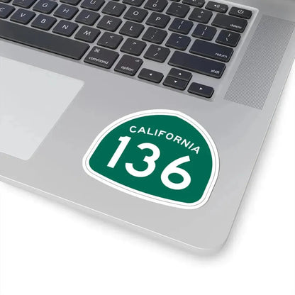 California 136 (California) (Road Sign) STICKER Vinyl Kiss-Cut Decal - The Sticker Space
