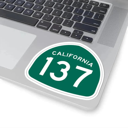 California 137 (California) (Road Sign) STICKER Vinyl Kiss-Cut Decal - The Sticker Space