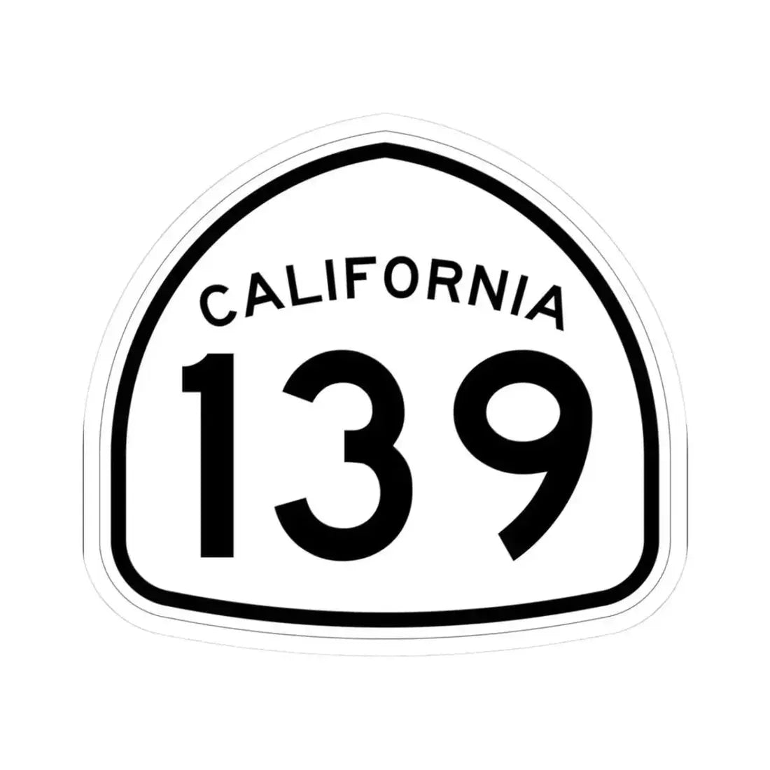 California 139 1957 (California) (Road Sign) STICKER Vinyl Kiss-Cut Decal 3 Inch White - The Sticker Space