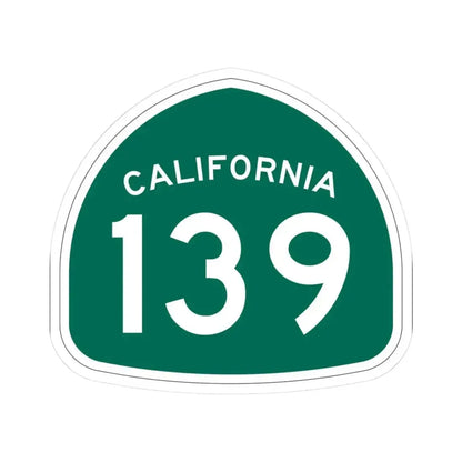 California 139 (California) (Road Sign) STICKER Vinyl Kiss-Cut Decal 3 Inch White - The Sticker Space