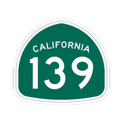 California 139 (California) (Road Sign) STICKER Vinyl Kiss-Cut Decal 4 Inch White - The Sticker Space