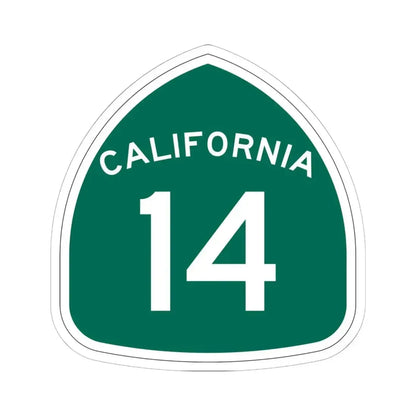 California 14 (California) (Road Sign) STICKER Vinyl Kiss-Cut Decal 6 Inch White - The Sticker Space