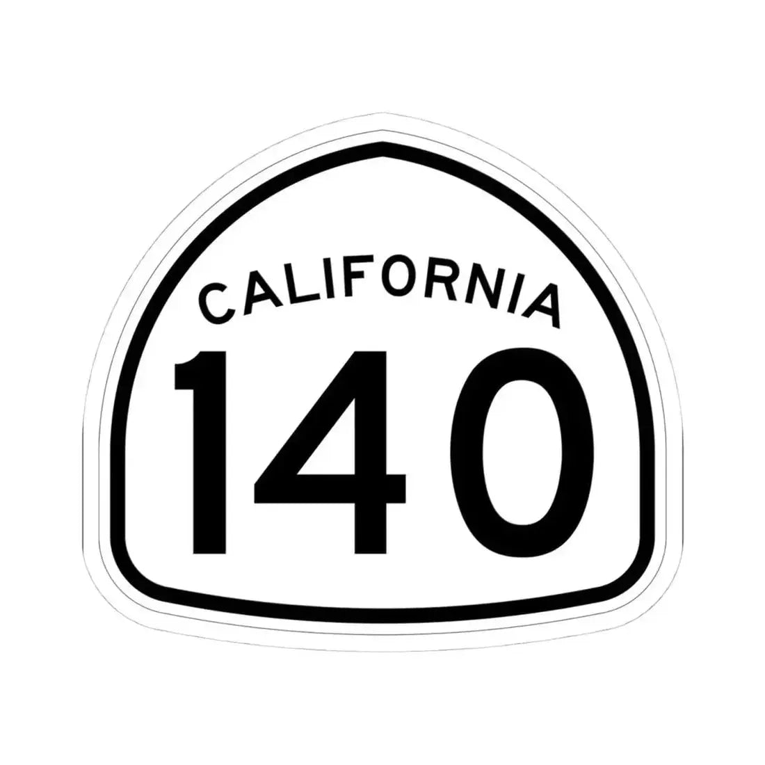 California 140 1957 (California) (Road Sign) STICKER Vinyl Kiss-Cut Decal 4 Inch White - The Sticker Space