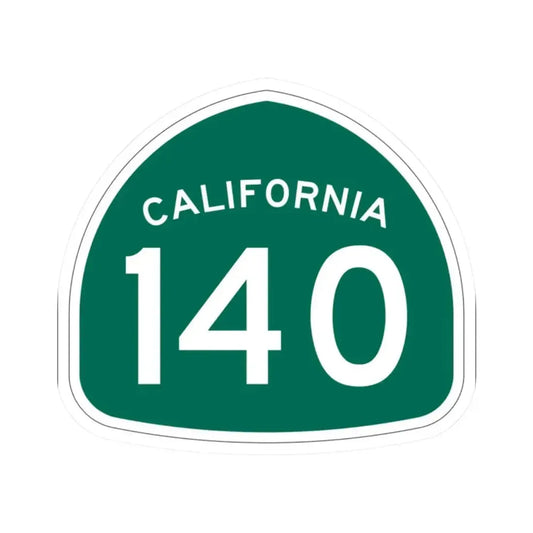 California 140 (California) (Road Sign) STICKER Vinyl Kiss-Cut Decal 2 Inch White - The Sticker Space