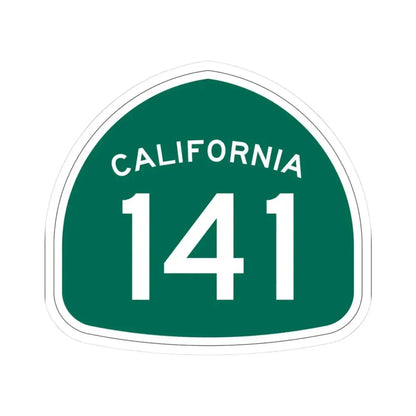 California 141 (California) (Road Sign) STICKER Vinyl Kiss-Cut Decal 3 Inch White - The Sticker Space