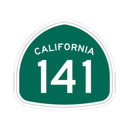 California 141 (California) (Road Sign) STICKER Vinyl Kiss-Cut Decal 4 Inch White - The Sticker Space