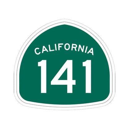 California 141 (California) (Road Sign) STICKER Vinyl Kiss-Cut Decal 6 Inch White - The Sticker Space