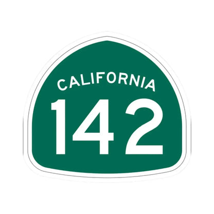 California 142 (California) (Road Sign) STICKER Vinyl Kiss-Cut Decal 2 Inch White - The Sticker Space
