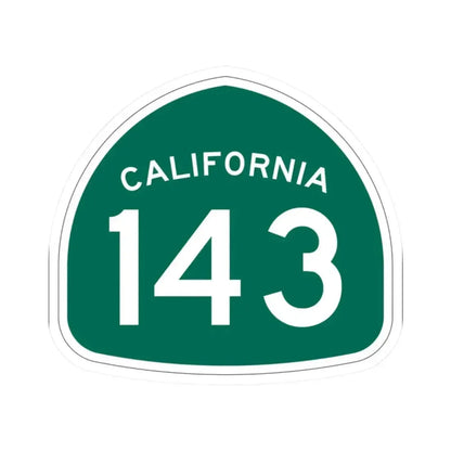 California 143 (California) (Road Sign) STICKER Vinyl Kiss-Cut Decal 2 Inch White - The Sticker Space