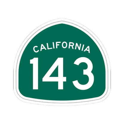 California 143 (California) (Road Sign) STICKER Vinyl Kiss-Cut Decal 4 Inch White - The Sticker Space
