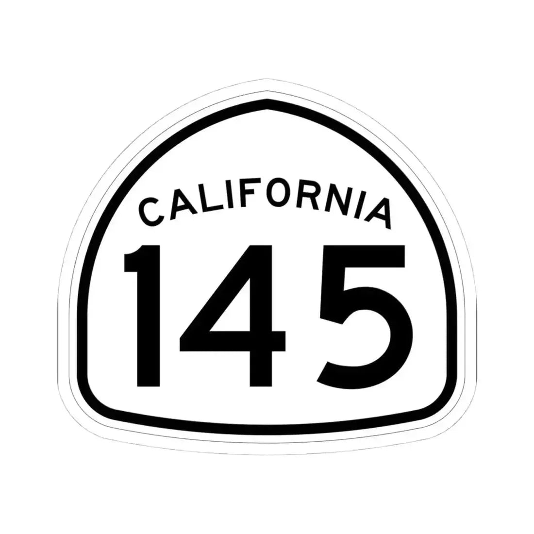 California 145 1957 (California) (Road Sign) STICKER Vinyl Kiss-Cut Decal 4 Inch White - The Sticker Space
