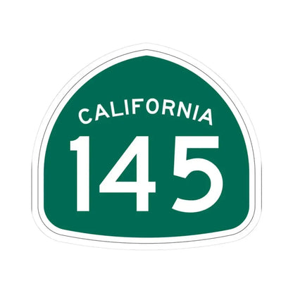 California 145 (California) (Road Sign) STICKER Vinyl Kiss-Cut Decal 3 Inch White - The Sticker Space