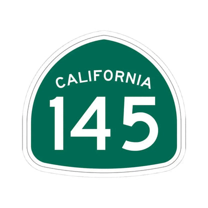 California 145 (California) (Road Sign) STICKER Vinyl Kiss-Cut Decal 4 Inch White - The Sticker Space