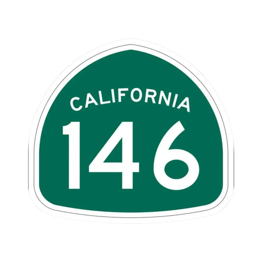 California 146 (California) (Road Sign) STICKER Vinyl Kiss-Cut Decal 2 Inch White - The Sticker Space