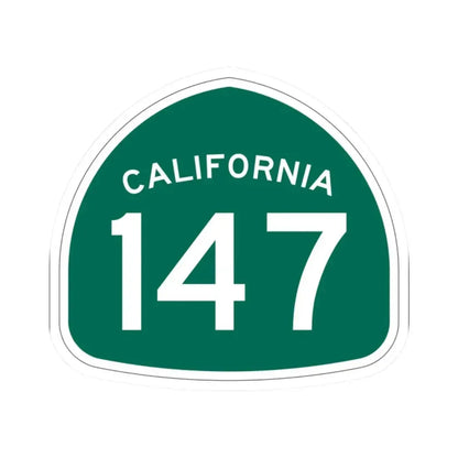 California 147 (California) (Road Sign) STICKER Vinyl Kiss-Cut Decal 2 Inch White - The Sticker Space