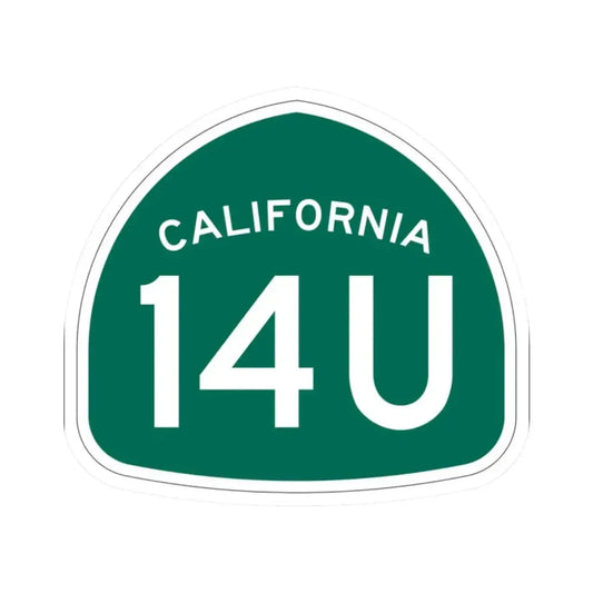 California 14U (California) (Road Sign) STICKER Vinyl Kiss-Cut Decal 2 Inch White - The Sticker Space