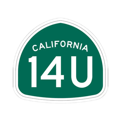 California 14U (California) (Road Sign) STICKER Vinyl Kiss-Cut Decal 4 Inch White - The Sticker Space