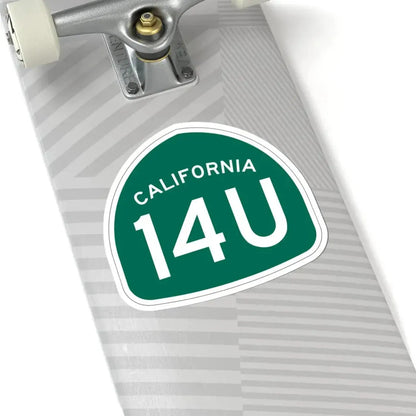California 14U (California) (Road Sign) STICKER Vinyl Kiss-Cut Decal - The Sticker Space