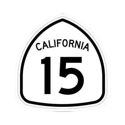 California 15 1957 (California) (Road Sign) STICKER Vinyl Kiss-Cut Decal 2 Inch White - The Sticker Space