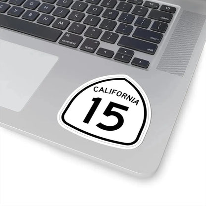 California 15 1957 (California) (Road Sign) STICKER Vinyl Kiss-Cut Decal - The Sticker Space