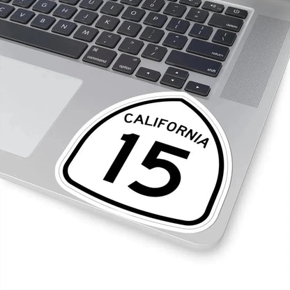 California 15 1957 (California) (Road Sign) STICKER Vinyl Kiss-Cut Decal - The Sticker Space