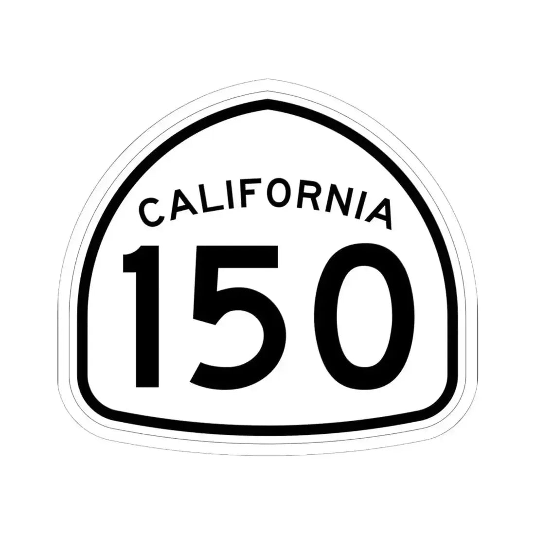 California 150 1957 (California) (Road Sign) STICKER Vinyl Kiss-Cut Decal 6 Inch White - The Sticker Space