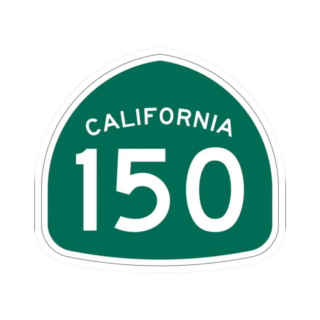 California 150 (California) (Road Sign) STICKER Vinyl Kiss-Cut Decal 2 Inch White - The Sticker Space