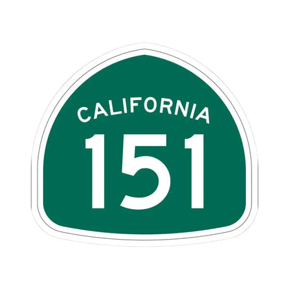 California 151 (California) (Road Sign) STICKER Vinyl Kiss-Cut Decal 3 Inch White - The Sticker Space