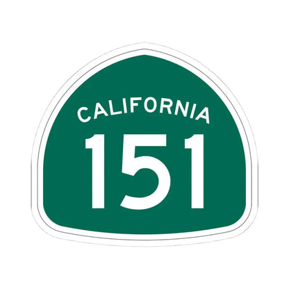 California 151 (California) (Road Sign) STICKER Vinyl Kiss-Cut Decal 4 Inch White - The Sticker Space