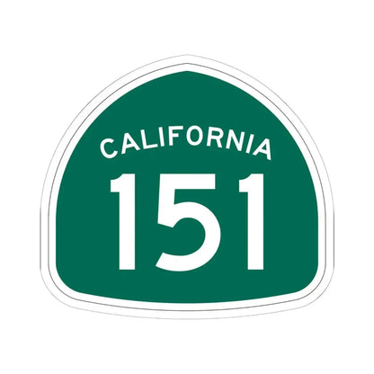 California 151 (California) (Road Sign) STICKER Vinyl Kiss-Cut Decal 6 Inch White - The Sticker Space
