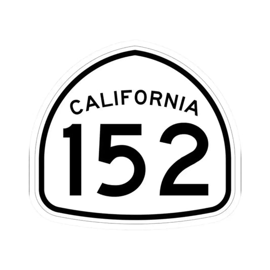 California 152 1957 (California) (Road Sign) STICKER Vinyl Kiss-Cut Decal 2 Inch White - The Sticker Space