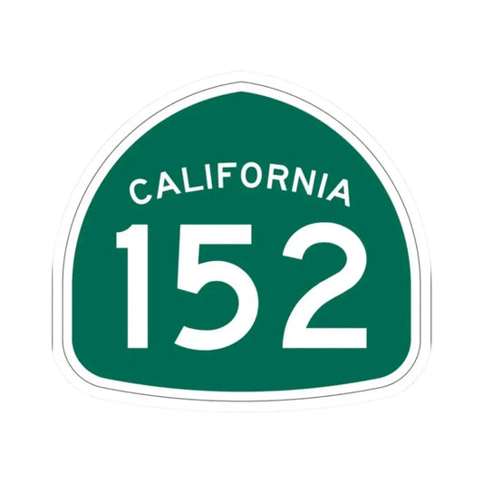 California 152 (California) (Road Sign) STICKER Vinyl Kiss-Cut Decal 2 Inch White - The Sticker Space