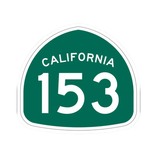 California 153 (California) (Road Sign) STICKER Vinyl Kiss-Cut Decal 2 Inch White - The Sticker Space