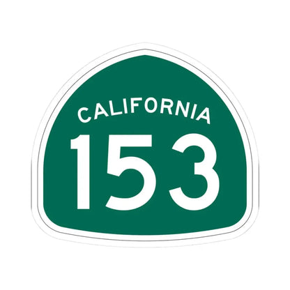 California 153 (California) (Road Sign) STICKER Vinyl Kiss-Cut Decal 3 Inch White - The Sticker Space