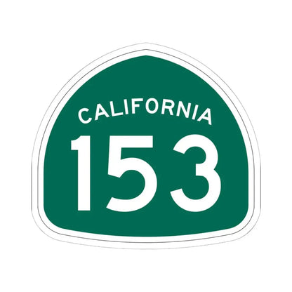 California 153 (California) (Road Sign) STICKER Vinyl Kiss-Cut Decal 6 Inch White - The Sticker Space