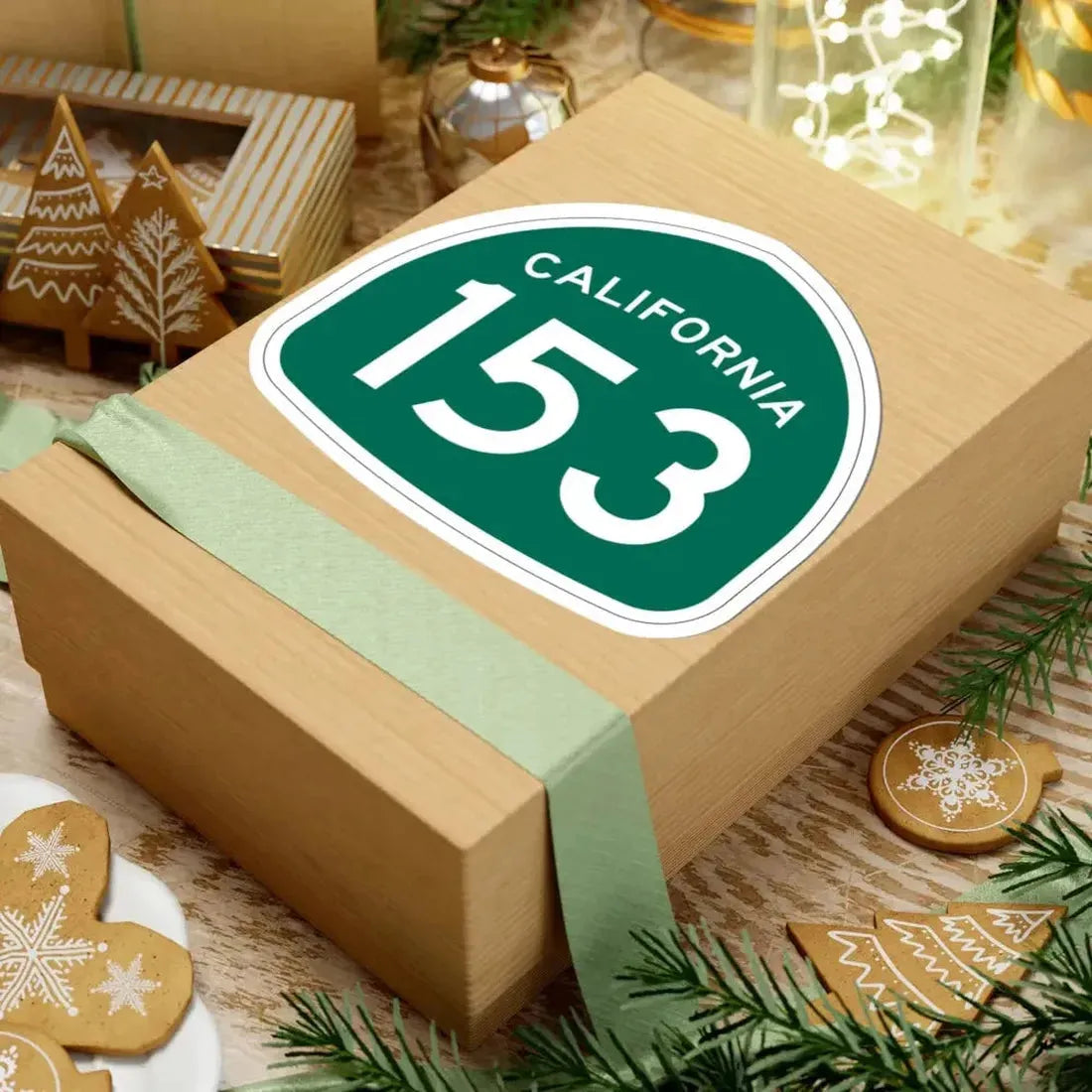 California 153 (California) (Road Sign) STICKER Vinyl Kiss-Cut Decal - The Sticker Space