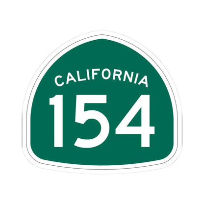 California 154 (California) (Road Sign) STICKER Vinyl Kiss-Cut Decal 3 Inch White - The Sticker Space