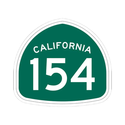 California 154 (California) (Road Sign) STICKER Vinyl Kiss-Cut Decal 4 Inch White - The Sticker Space
