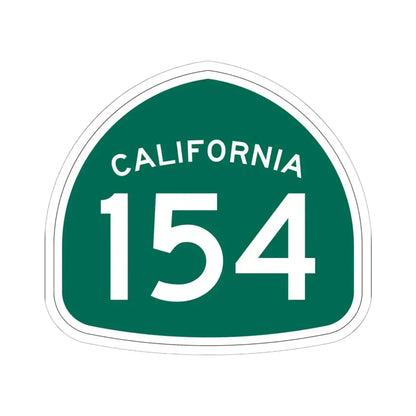 California 154 (California) (Road Sign) STICKER Vinyl Kiss-Cut Decal 6 Inch White - The Sticker Space