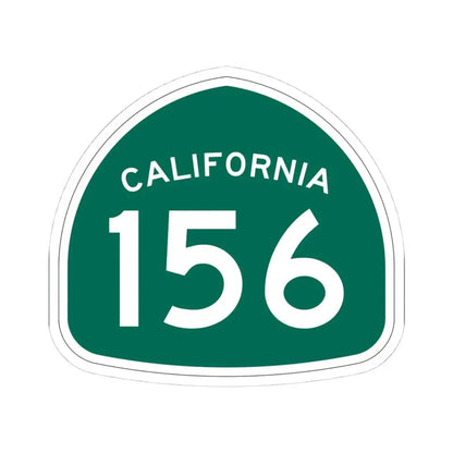 California 156 (California) (Road Sign) STICKER Vinyl Kiss-Cut Decal 4 Inch White - The Sticker Space