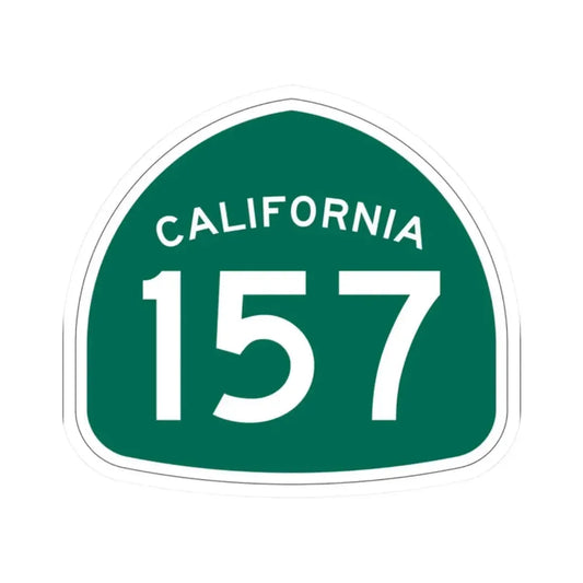California 157 (California) (Road Sign) STICKER Vinyl Kiss-Cut Decal 2 Inch White - The Sticker Space