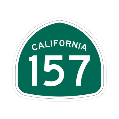 California 157 (California) (Road Sign) STICKER Vinyl Kiss-Cut Decal 4 Inch White - The Sticker Space