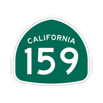 California 159 (California) (Road Sign) STICKER Vinyl Kiss-Cut Decal 3 Inch White - The Sticker Space