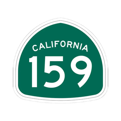 California 159 (California) (Road Sign) STICKER Vinyl Kiss-Cut Decal 4 Inch White - The Sticker Space
