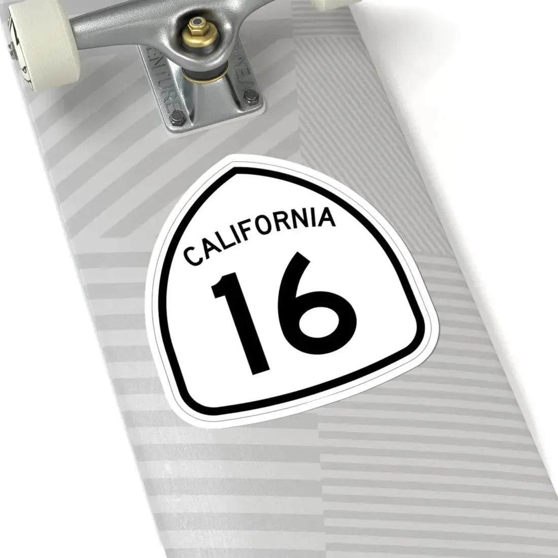 California 16 1957 (California) (Road Sign) STICKER Vinyl Kiss-Cut Decal - The Sticker Space