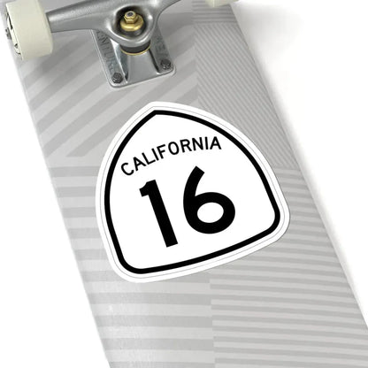California 16 1957 (California) (Road Sign) STICKER Vinyl Kiss-Cut Decal - The Sticker Space