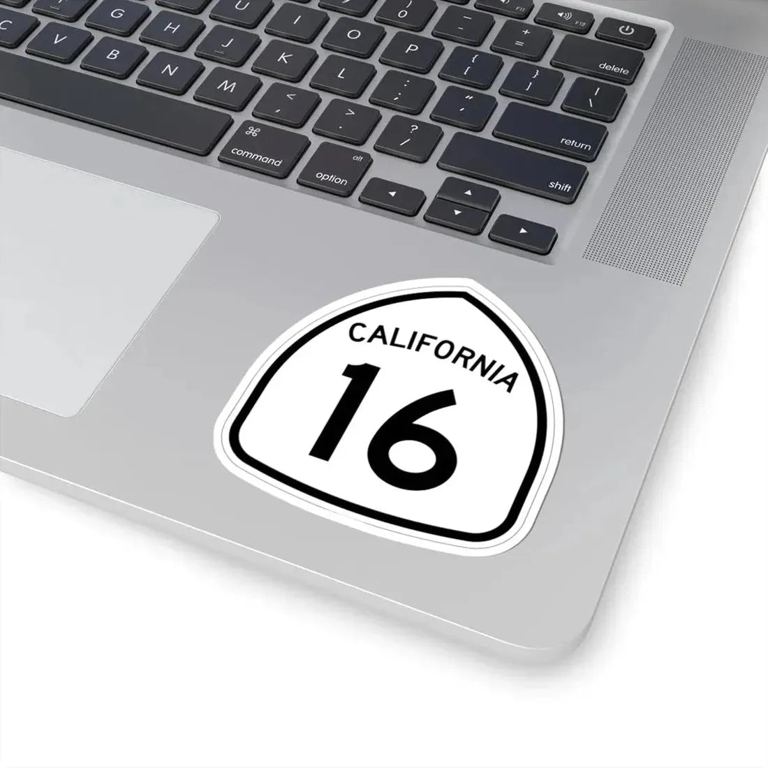 California 16 1957 (California) (Road Sign) STICKER Vinyl Kiss-Cut Decal - The Sticker Space