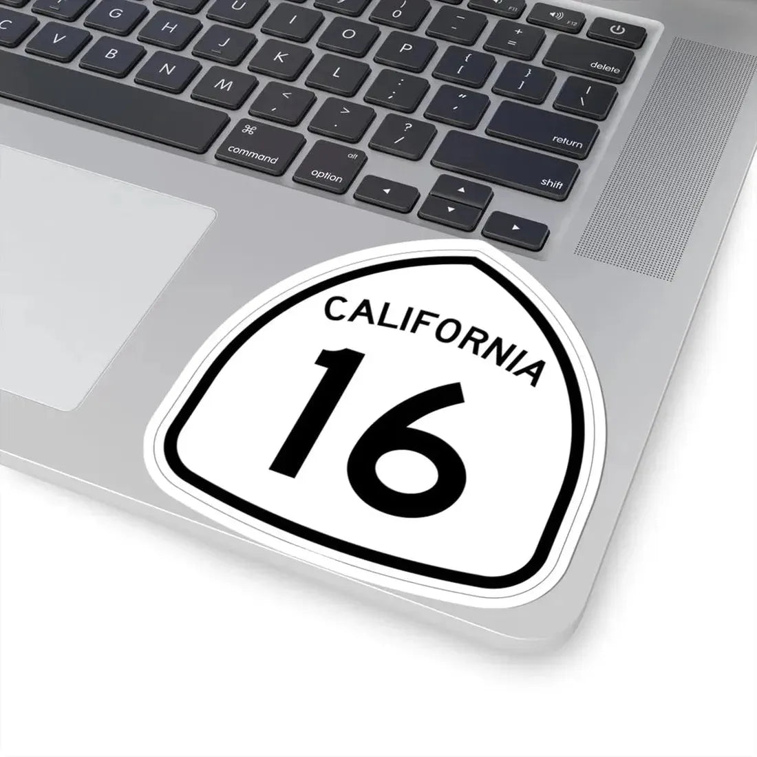 California 16 1957 (California) (Road Sign) STICKER Vinyl Kiss-Cut Decal - The Sticker Space